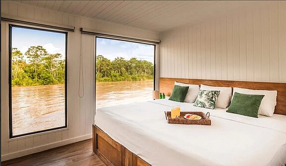 Kabine mit Amazonas Blick